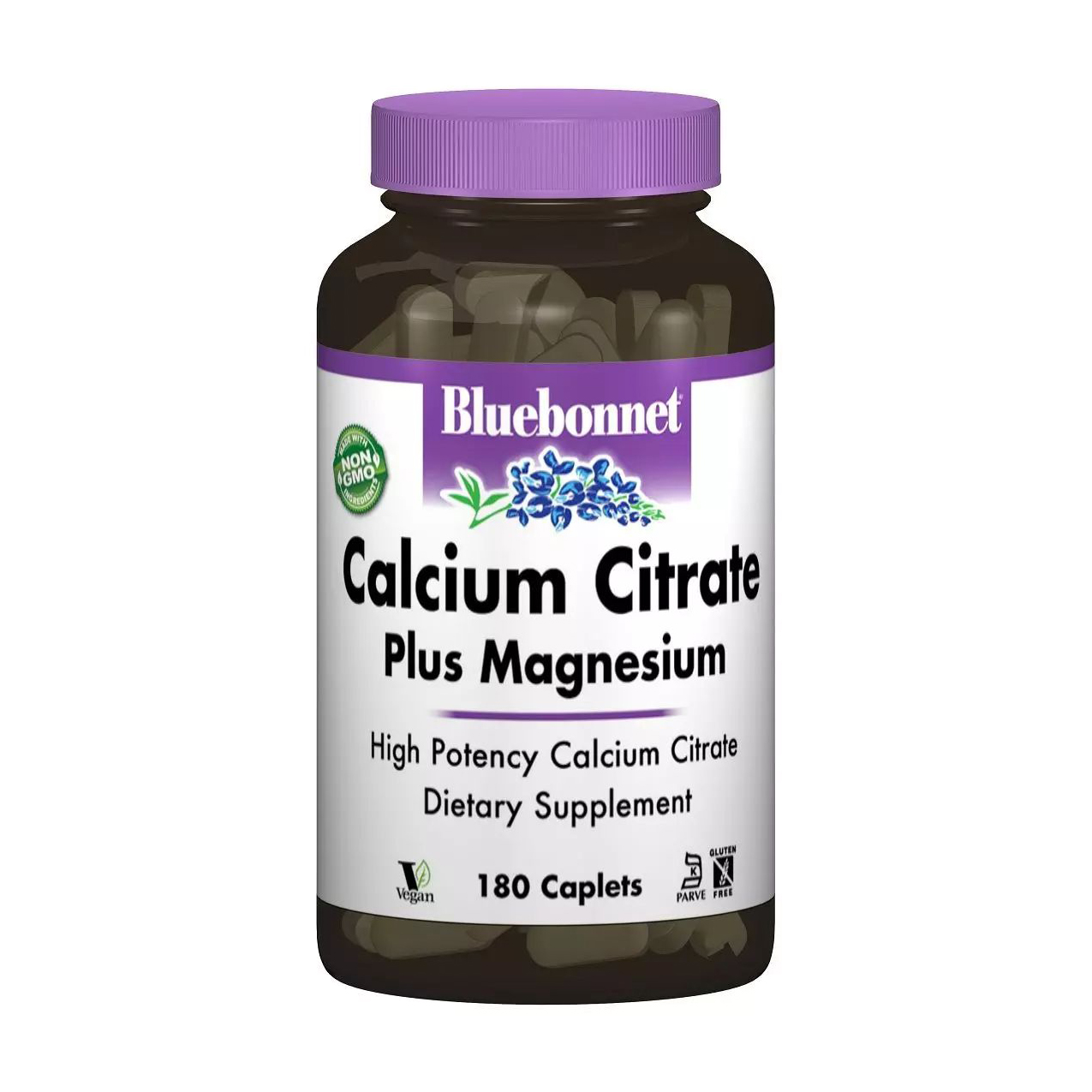Цитрат кальцію та магнію Bluebonnet Calcium Citrate, 180 капсул